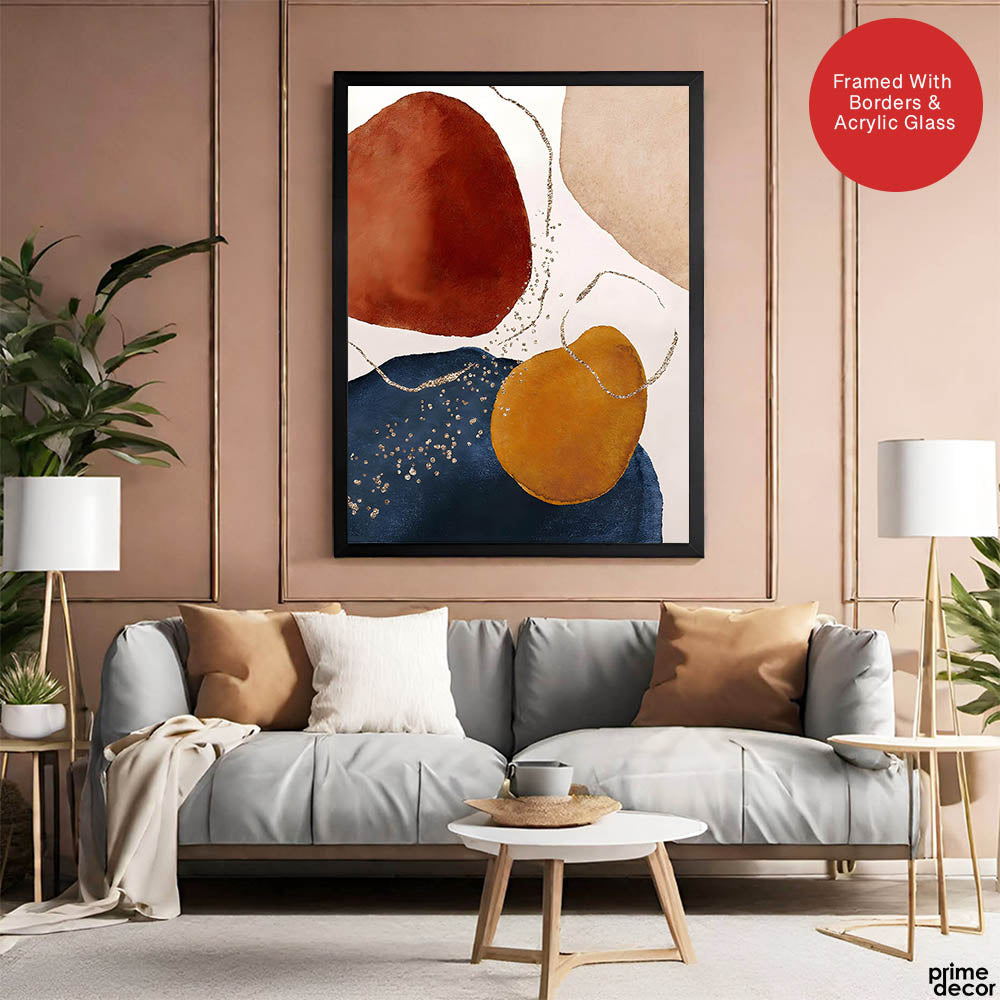 Colorful Abstract Design Over White Background | Abstract Office Artwork #00282 - Prime Décor