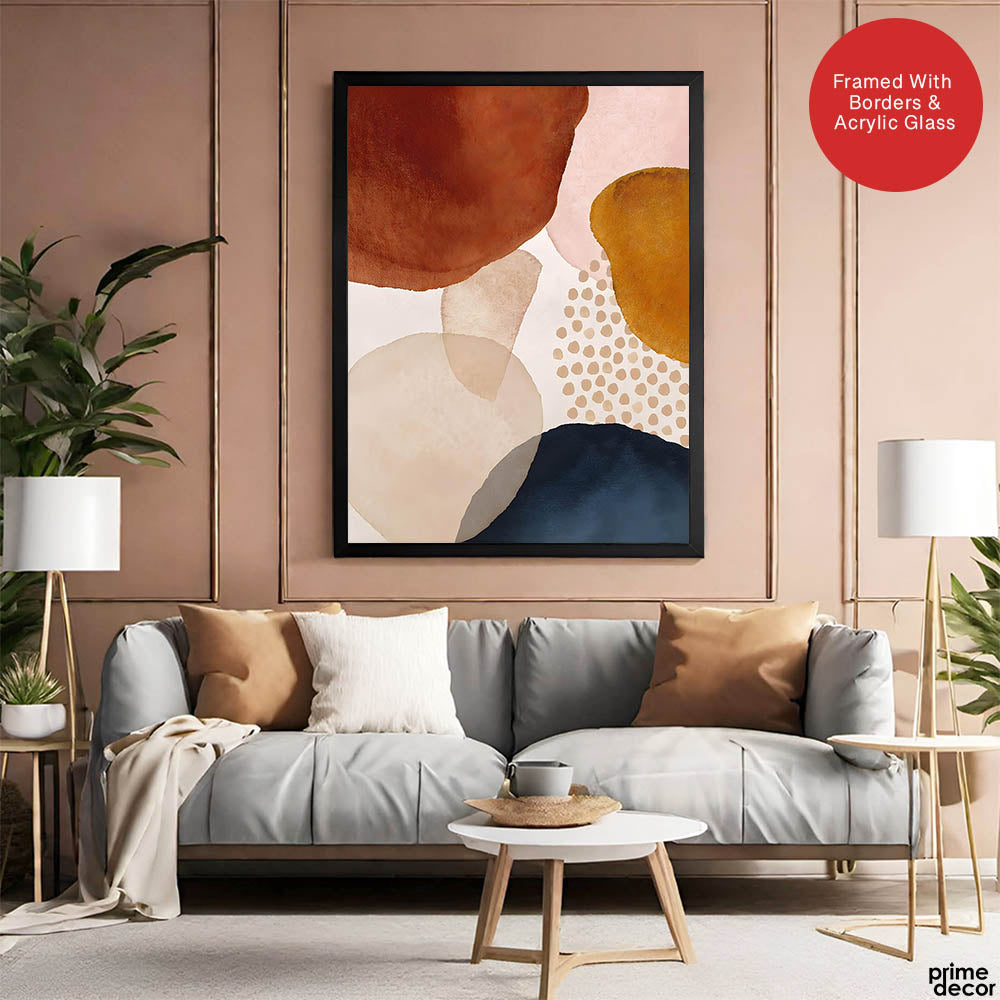Colorful Abstract Design Over White Background | Abstract Office Artwork #00283 - Prime Décor