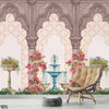 Aesthetic Beautiful Mughal Era Artwork With Flowers | Nature Wallpaper Mural