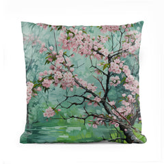 Cherry Blossom Watercolor Style | Floral Cushion #028 - Prime Décor