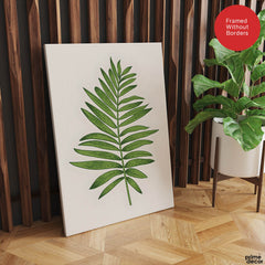 Light Green Tropical Leaves Floral Design | Abstract Floral Artwork #0028 - Prime Décor