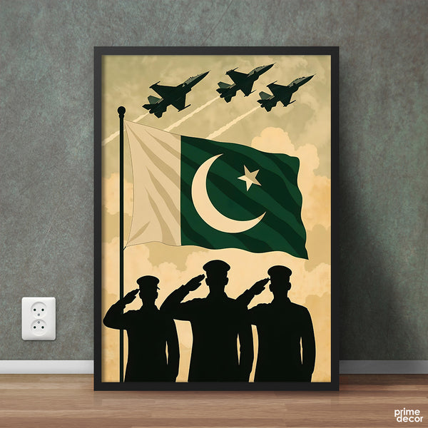 Pakistan Army Vintage Style Posters 2025 (6 Panel) Complete Wall Art Setup