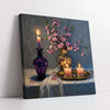 Candlelight and Blossom Flowers Still Life (Single Panel) Digital Painting Wall Art