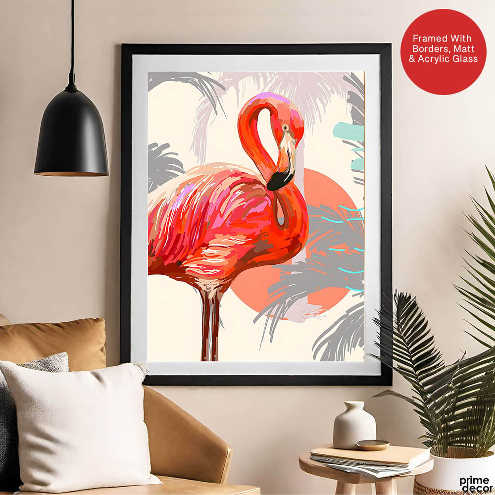 Beautiful Bird With Colorful Paint Stroke | Abstract Nature Artwork #00298 - Prime Décor