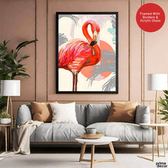 Beautiful Bird With Colorful Paint Stroke | Abstract Nature Artwork #00298 - Prime Décor