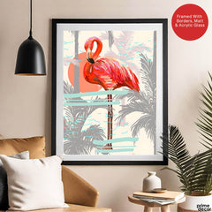 Beautiful Bird With Colorful Paint Stroke | Abstract Nature Artwork #00299 - Prime Décor