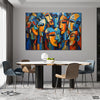 Crowd Faced Expressionism Style (Single Panel) Digital Painting Wall Art