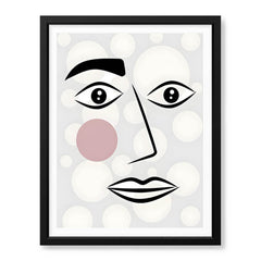 Black & White Linear Face Design | Abstract Fashion Artwork #0029 - Prime Décor