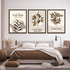 Good Things Will Come (3 Panel) Motivational Wall Art