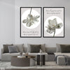 Wo To Khushbu Hai - Urdu Typography With White Florals (2 Panel) Poetic Wall Art