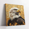 Majestic Eagle with Gold Knife Work Accents Digital Painting (Single Panel) Square Wall Art