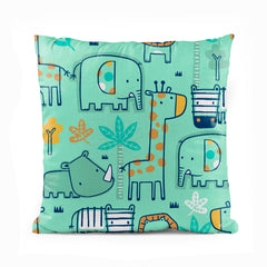 Kids Wildlife Seamless Pattern | Nursery Cushion #301 - Prime Décor