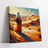 Desert Wanderer with Camel Digital Painting (Single Panel) Square Wall Art