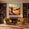 Desert Wanderer with Camel Digital Painting (Single Panel) Square Wall Art