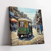 Horn Ok Please Rickshaw Digital Painting (Single Panel) Square Wall Art