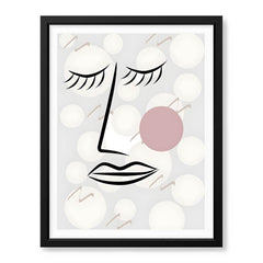 Black & White Linear Face Design | Abstract Fashion Artwork #0030 - Prime Décor