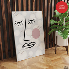 Black & White Linear Face Design | Abstract Fashion Artwork #0030 - Prime Décor
