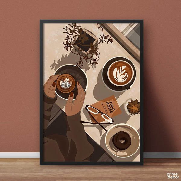 Fielo Notes With Coffee  | Fashion Poster Wall Art