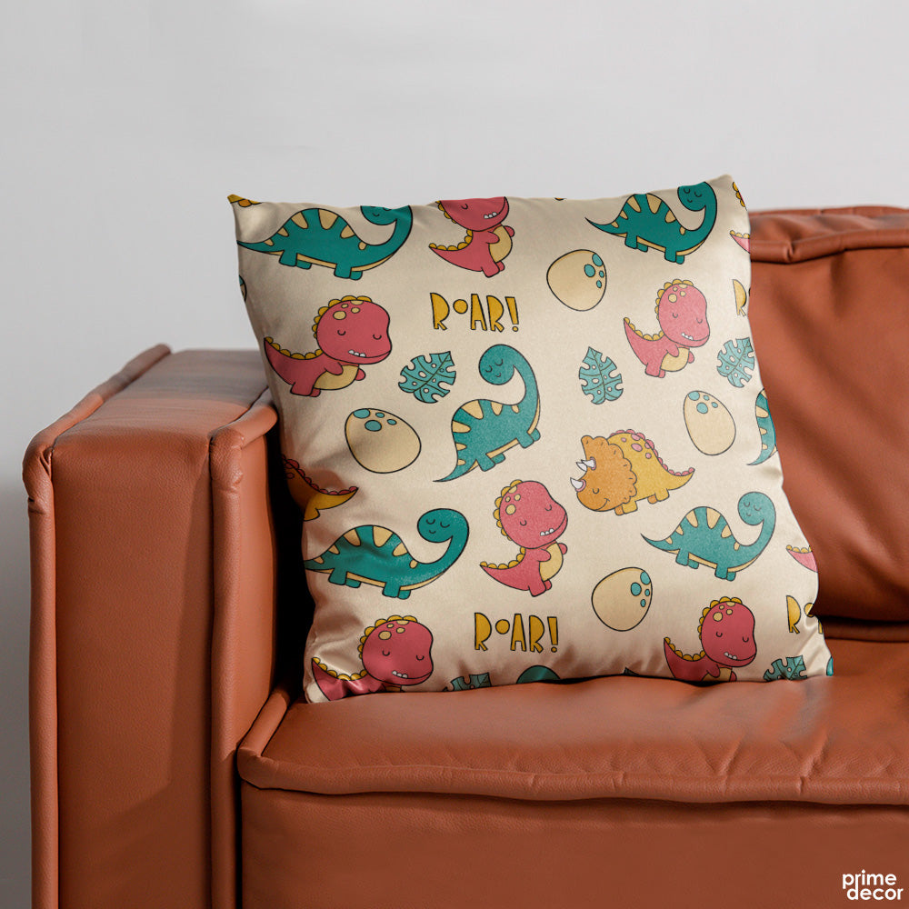 Cute Dinosaur Hand Drawn Pattern | Nursery Cushion #313 - Prime Décor