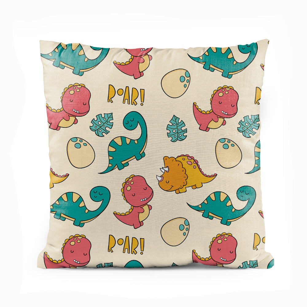 Cute Dinosaur Hand Drawn Pattern | Nursery Cushion #313 - Prime Décor