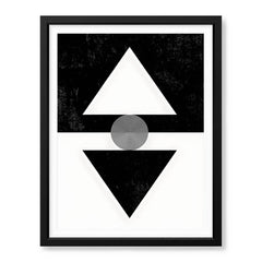 Black & White Abstract Geometric Shape Designs | Abstract Office Artwork #00314 - Prime Décor