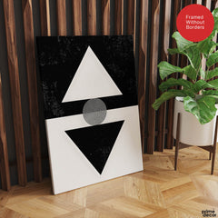Black & White Abstract Geometric Shape Designs | Abstract Office Artwork #00314 - Prime Décor