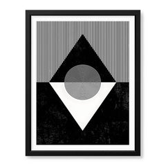 Black & White Abstract Geometric Shape Designs | Abstract Office Artwork #00315 - Prime Décor