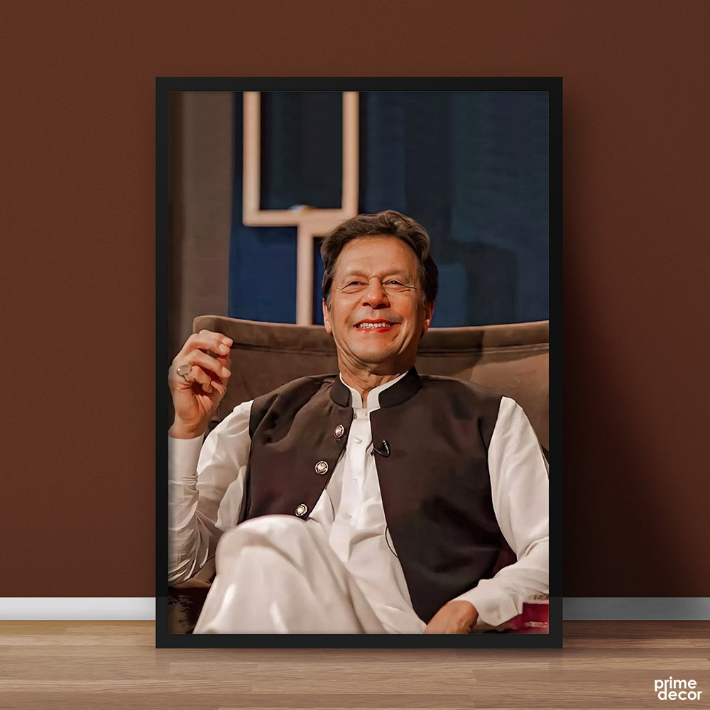Imran Khan Smiling Portrait | Figure Poster Wall Art - Prime Décor