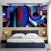 Persian Blue Abstract Geometric Design | Abstract Wallpaper Mural