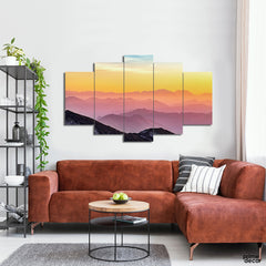 Landscape Photography of Mountains (5 Panel) Wall Art - Prime Décor