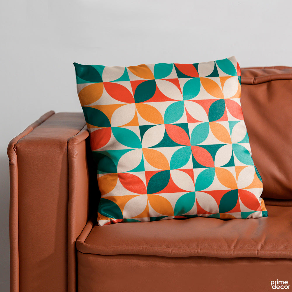Mid Century Colorful Petals | Abstract Cushion #325 - Prime Décor