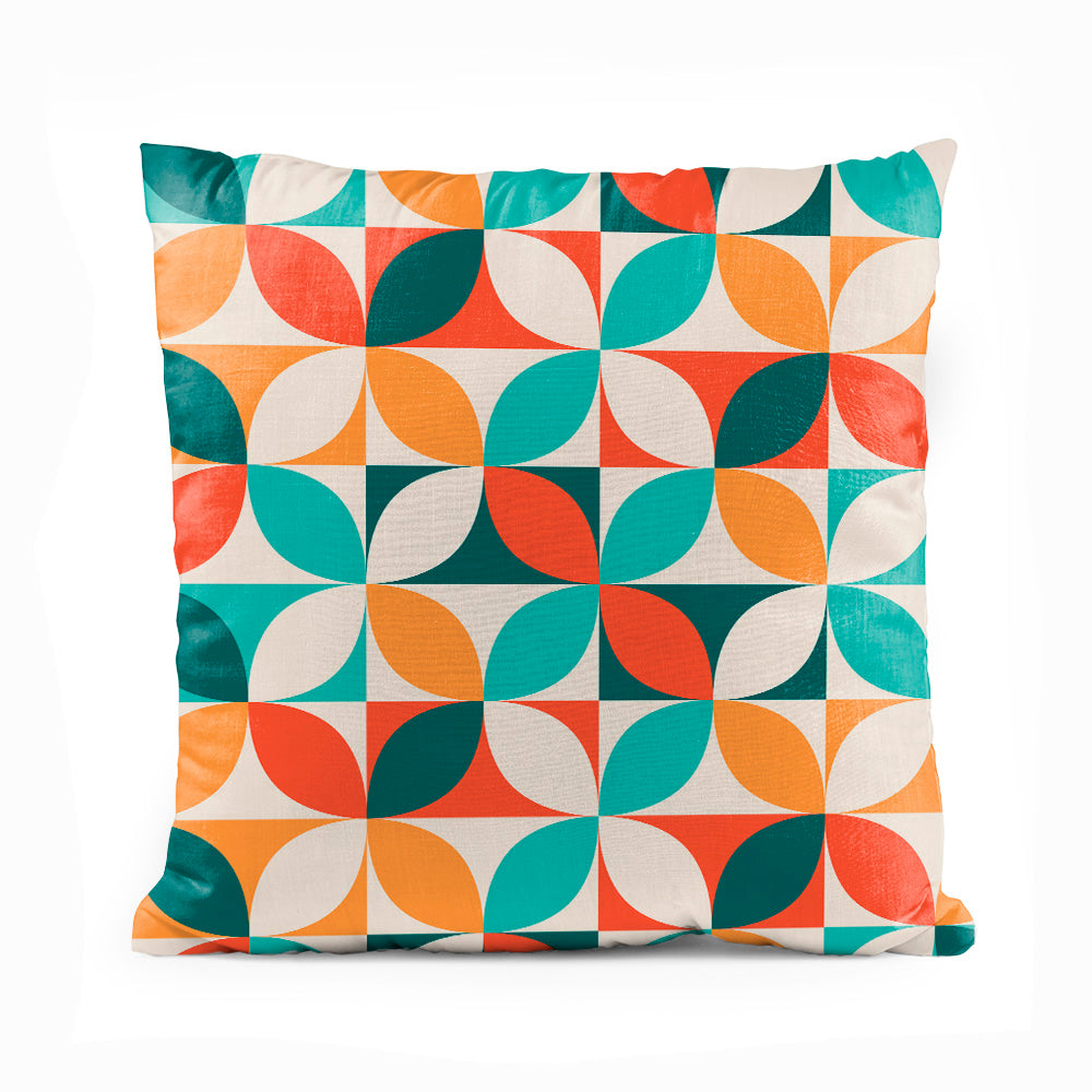 Mid Century Colorful Petals | Abstract Cushion #325 - Prime Décor