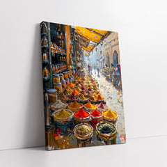 The Spice Bazaar Knife Work Style (Single Panel) Digital Painting Wall Art
