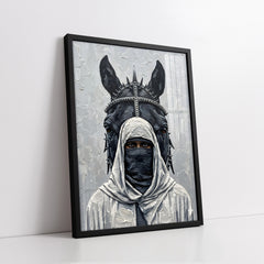 Masked Rider & Spiked War Horse (Single Panel) Digital Painting Wall Art