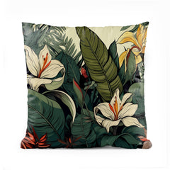 Colorful Tropical Flowers & Leaves | Floral Cushion #032 - Prime Décor