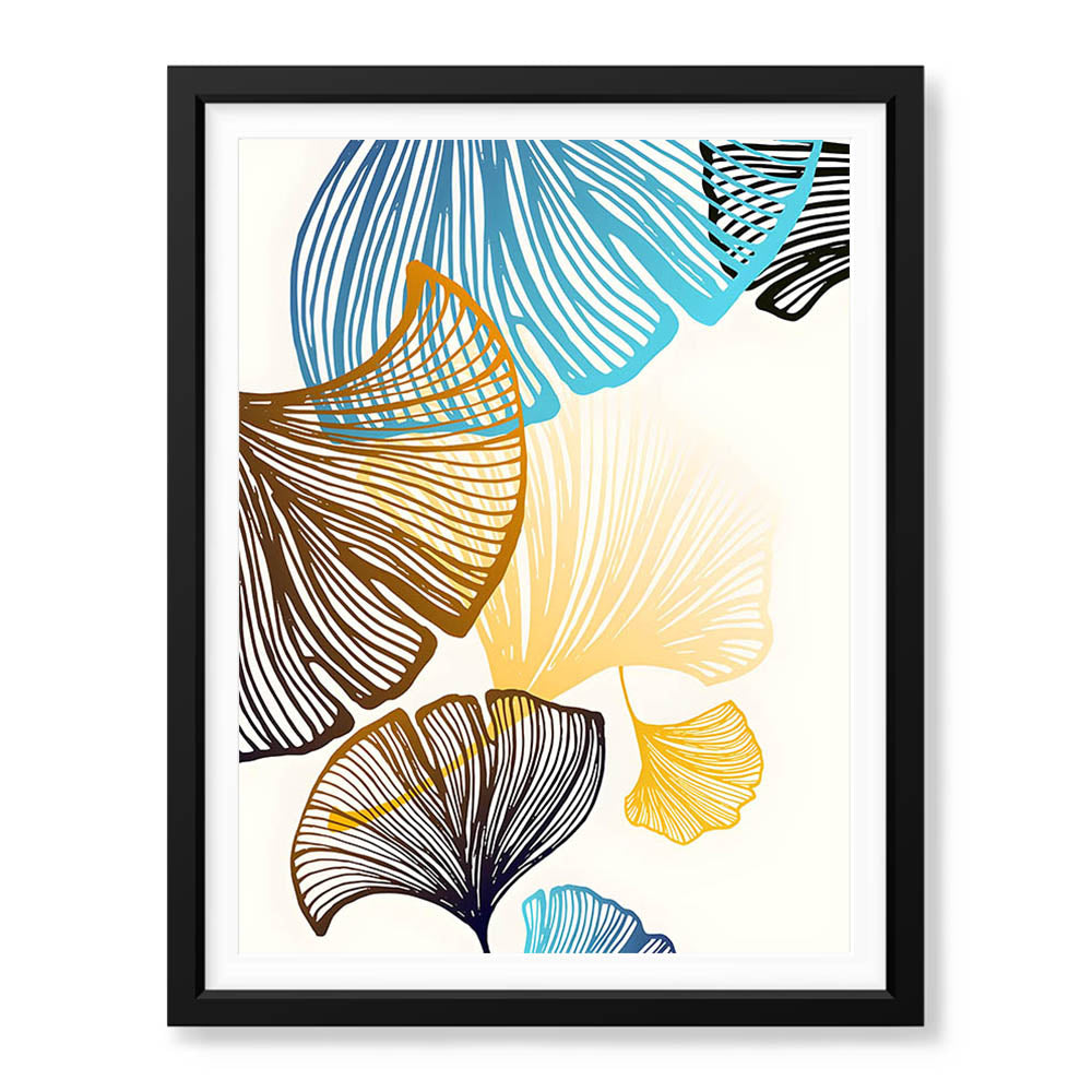 Colorful Tropical Leaves Floral Design | Abstract Floral Artwork #0032 - Prime Décor