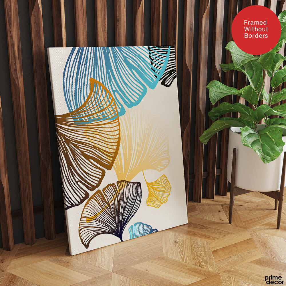 Colorful Tropical Leaves Floral Design | Abstract Floral Artwork #0032 - Prime Décor