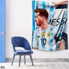 Lionel Messi Abstract Artwork | Sports Tapestry