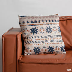 Beige Folk Stitch Pattern | Abstract Cushion #330 - Prime Décor