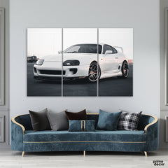 White Bmw m3 Coupe (3 Panel) Cars Wall Art - Prime Décor