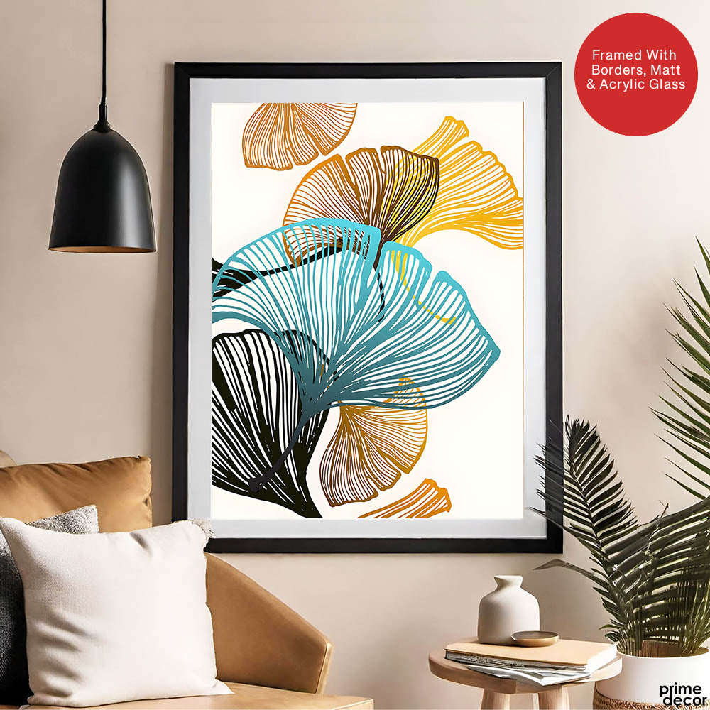 Colorful Tropical Leaves Floral Design | Abstract Floral Artwork #0033 - Prime Décor