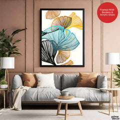 Colorful Tropical Leaves Floral Design | Abstract Floral Artwork #0033 - Prime Décor