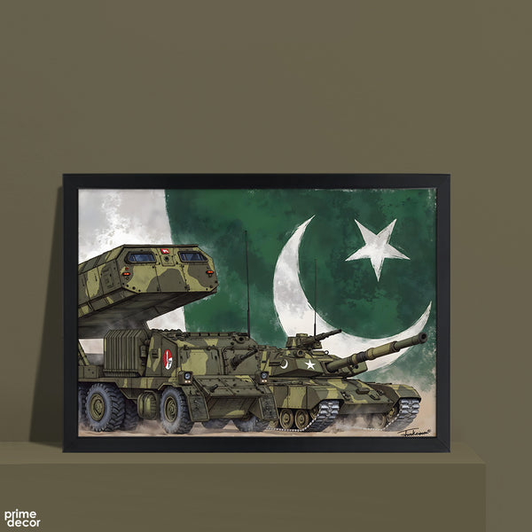 Pakistan Army Tank & Missile Launcher | Army Poster Wall Art
