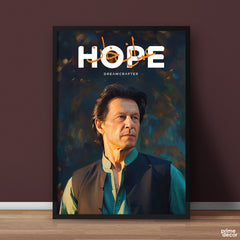 HOPE Imran Khan Brush Stroke Background | Figure Poster Wall Art - Prime Décor