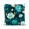 White & Green Floral Design  | Abstract Cushion #342