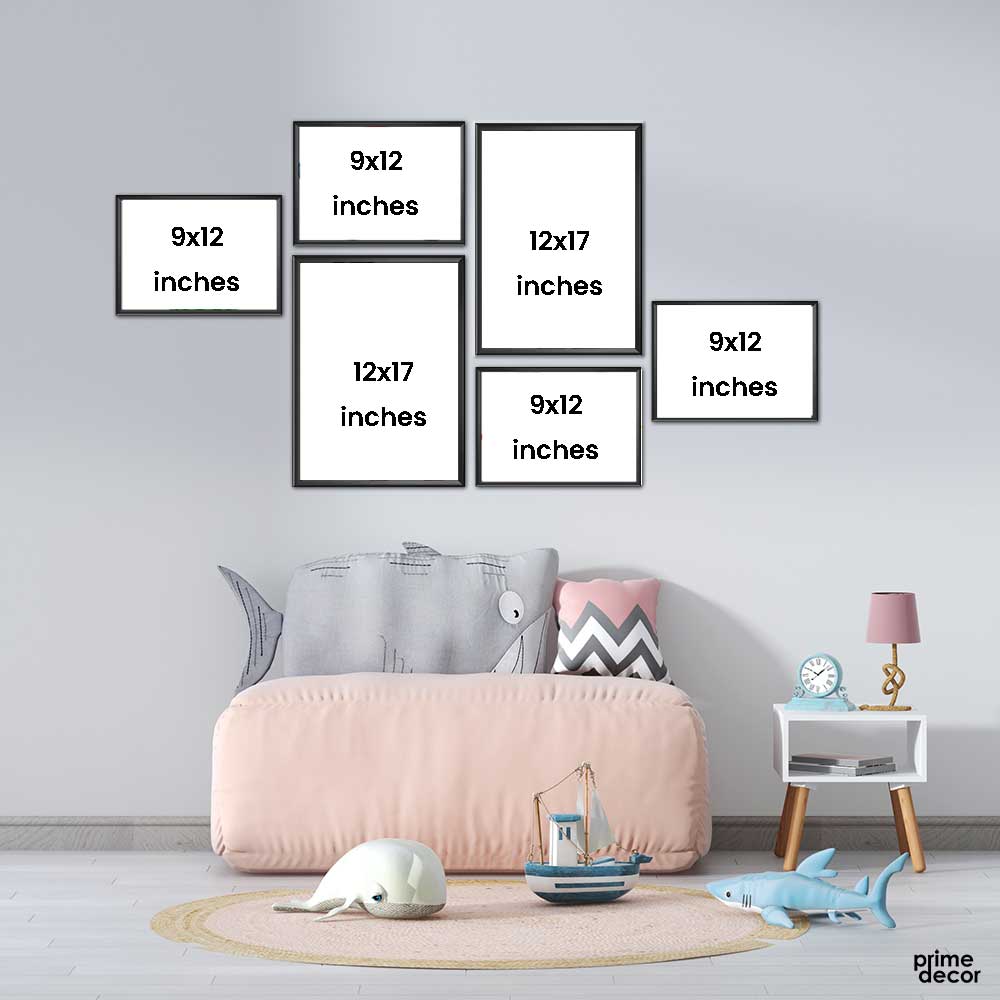 Cocomelon Cartoon Vector Collection (6 Panel) Kids Wall Art - Prime Décor