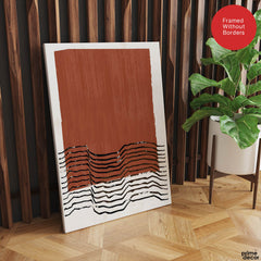 Black & Brown Abstract Art Deign | Abstract Office Artwork #00345 - Prime Décor