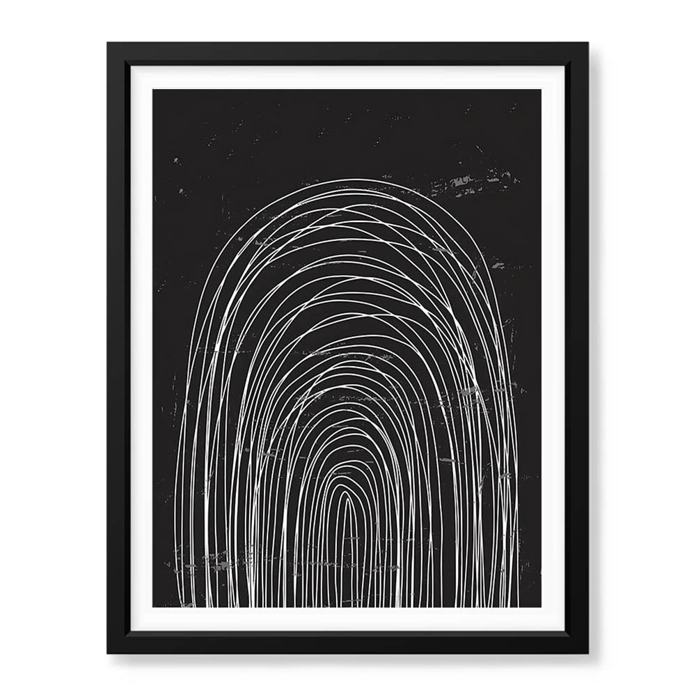 Black & White Abstract Linear Art Deign | Abstract Office Artwork #00347 - Prime Décor