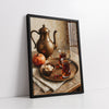 Traditional Turkish Tea Still Life with Copper Teapot (Single Panel) Digital Painting Wall Art