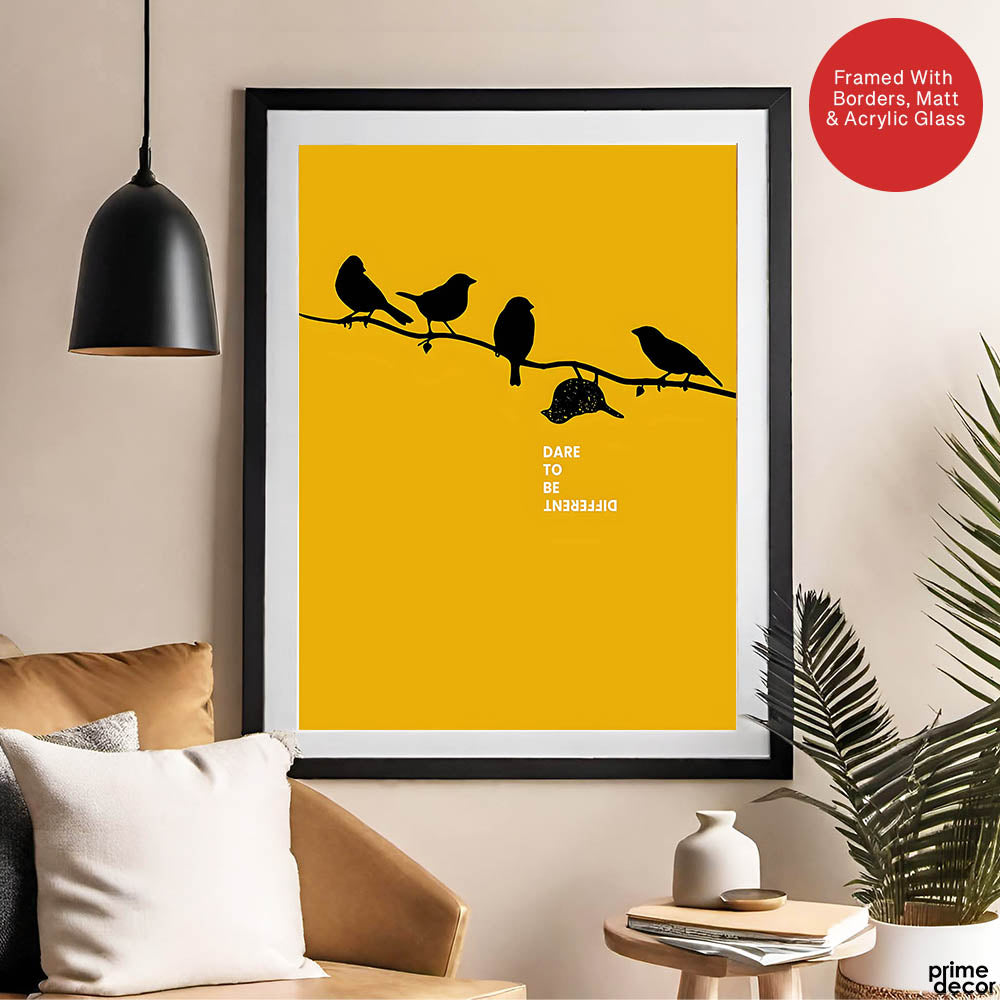 Dare To Be Different Motivational Quote | Abstract Motivational Artwork #00351 - Prime Décor